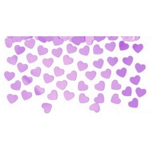 Lavender Heart Wedding Anniversary Table Confetti